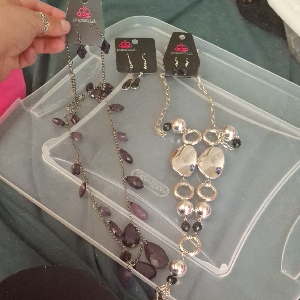 Paparazzi BUNDLE- Purple and Silver Necklace Collection
